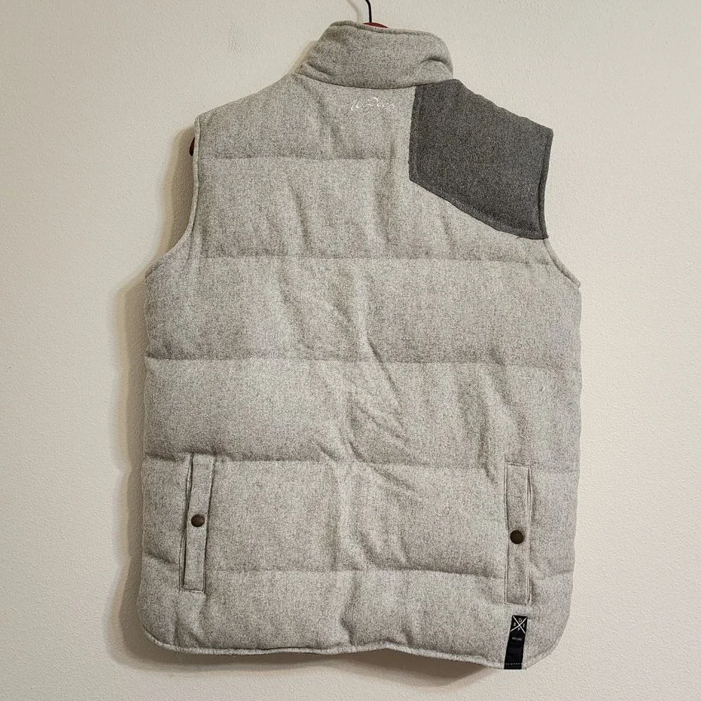 10 Deep Men's Puffer Vest Jacket, Grey, Size L,Wool Blend, Outdoor, Casual. - Picture 3 of 16